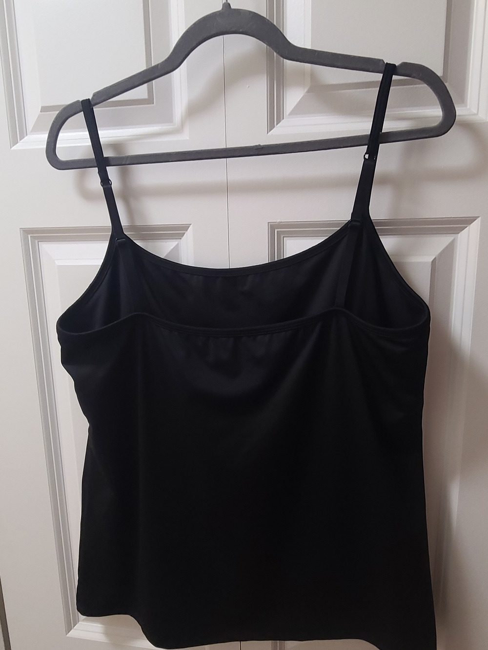 New York & Company Black Adjustable Strap Shelf Bra Cami Tank Top XXL - Picture 5 of 6